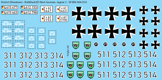 BobMack3D West German - Jaguar 2 28mm Decals