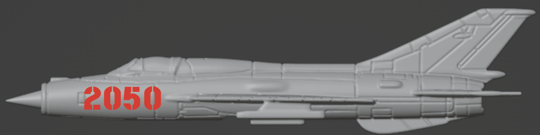 Russian Aircraft Numbers, Mig21 (Multiple Options), 1/200 Decals