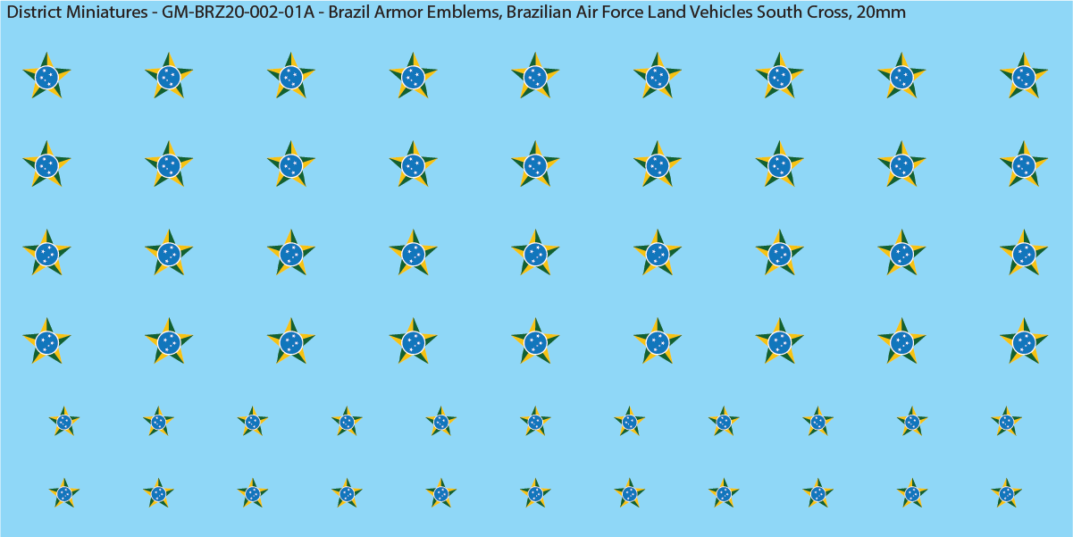WW2 Brazil - Brazil Armor Emblems (Multiple Options), 20mm Decals