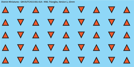 WW2 Dutch - Dutch KNIL Triangles, 15mm Decals