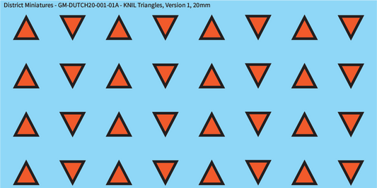 WW2 Dutch - Dutch KNIL Triangles, 20mm Decals