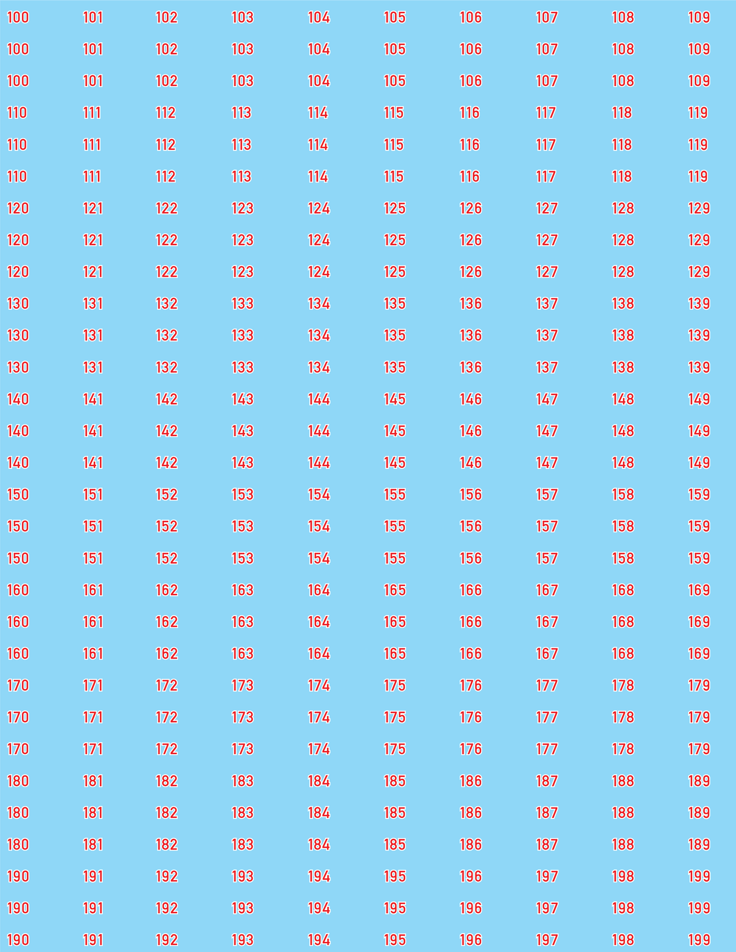 WW2 German - German Vehicle Numbers Sheets, Regular Size, 100-999 (Multiple Options), 15mm