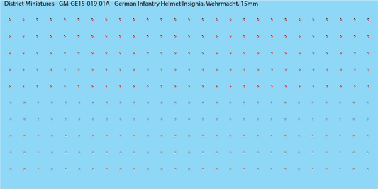 WW2 German - German Infantry Helmet Insignia (Multiple Options), 15mm Decals