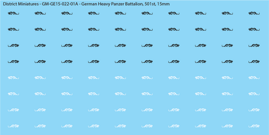 WW2 German - Heavy Panzer Battalions (Multiple Options), 15mm Decals