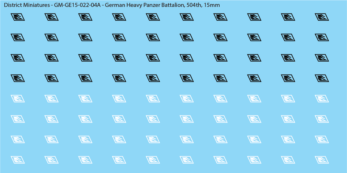 WW2 German - Heavy Panzer Battalions (Multiple Options), 15mm Decals