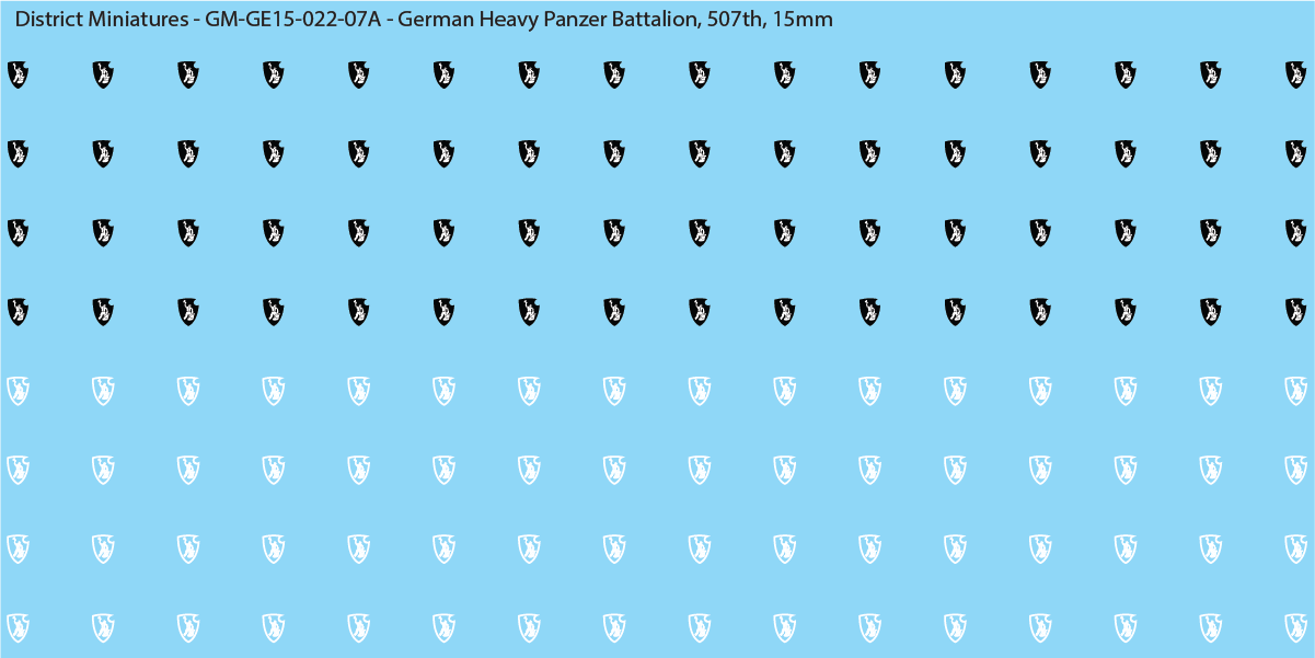 WW2 German - Heavy Panzer Battalions (Multiple Options), 15mm Decals