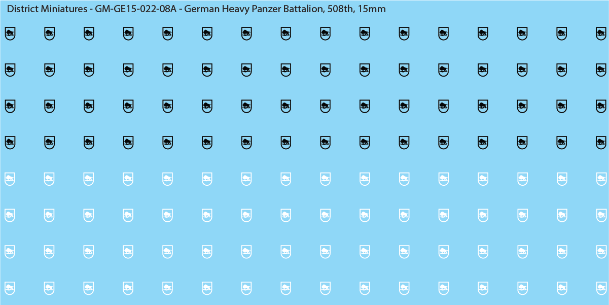 WW2 German - Heavy Panzer Battalions (Multiple Options), 15mm Decals