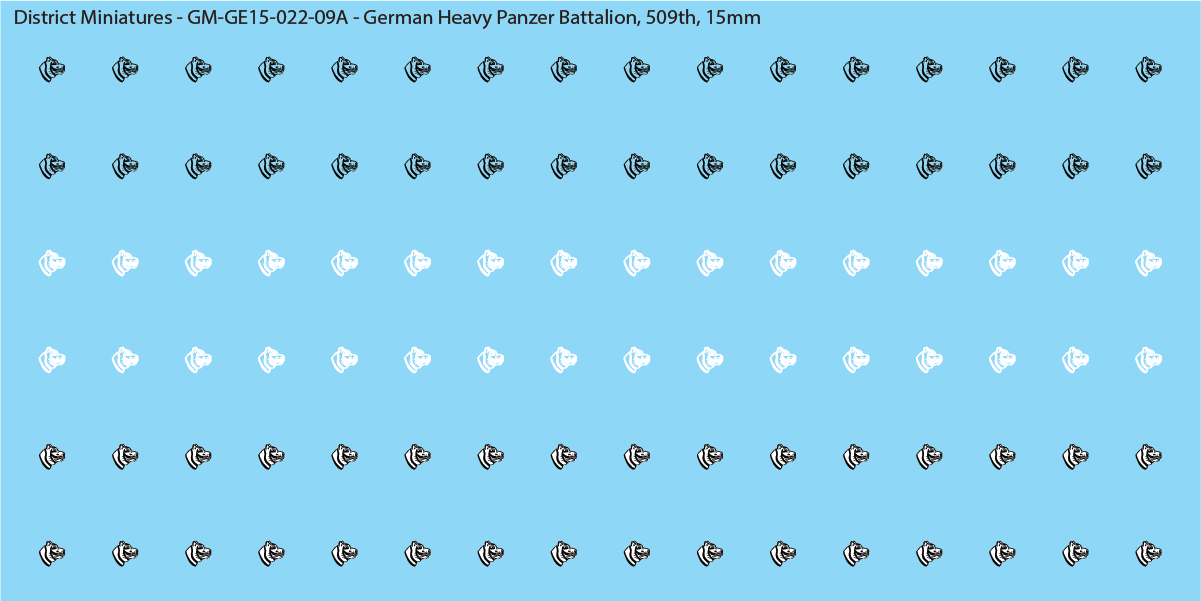 WW2 German - Heavy Panzer Battalions (Multiple Options), 15mm Decals