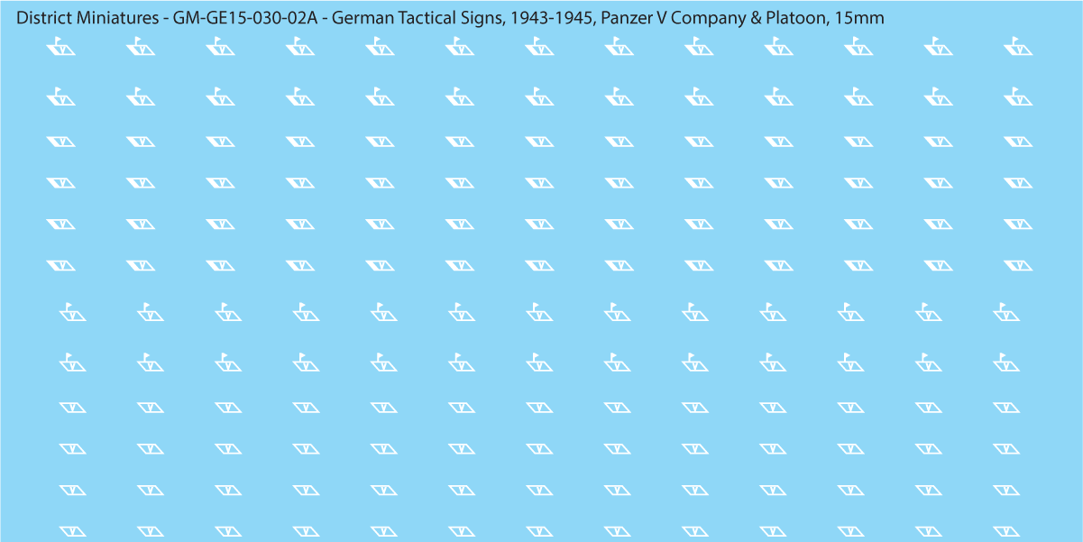 WW2 German - German Tactical Signs, 1943-1945 (Multiple Options), 15mm