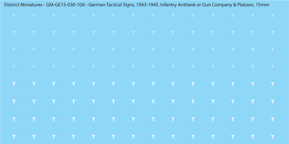 WW2 German - German Tactical Signs, 1943-1945 (Multiple Options), 15mm