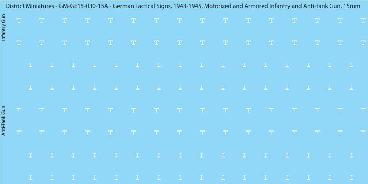 WW2 German - German Tactical Signs, 1943-1945 (Multiple Options), 15mm
