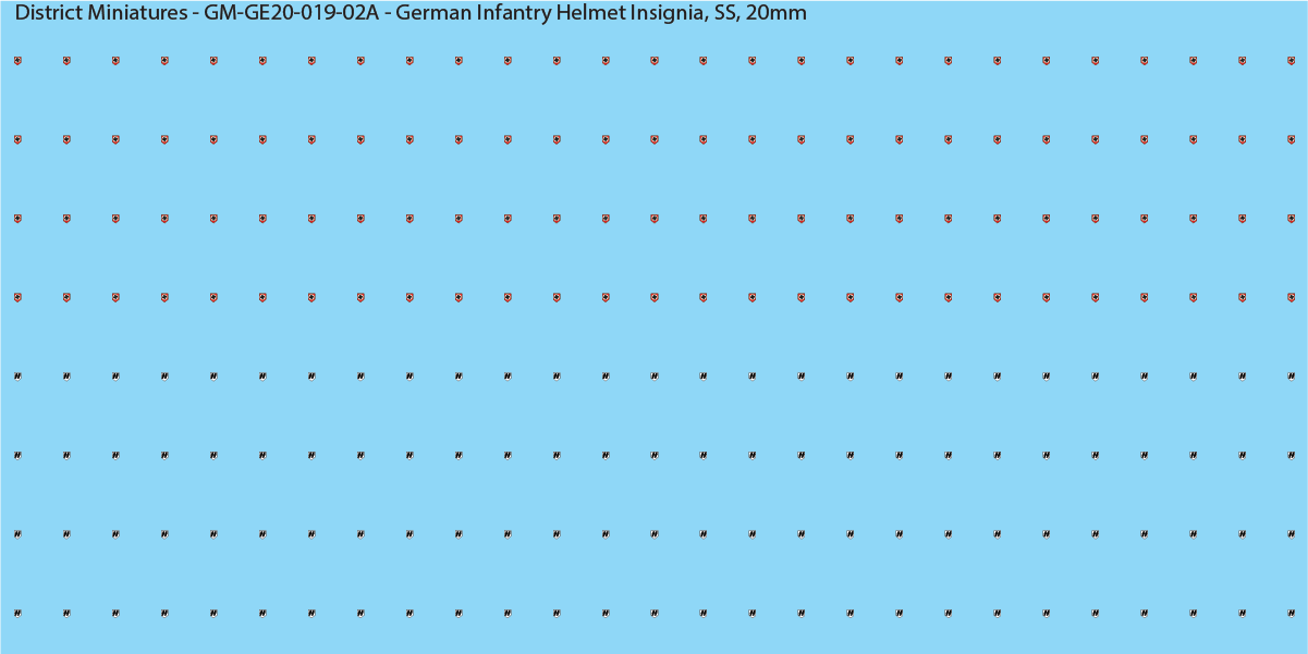 WW2 German - German Infantry Helmet Insignia (Multiple Options), 20mm Decals