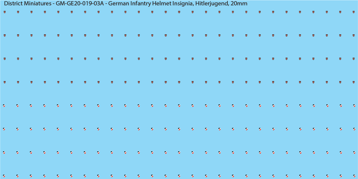 WW2 German - German Infantry Helmet Insignia (Multiple Options), 20mm Decals