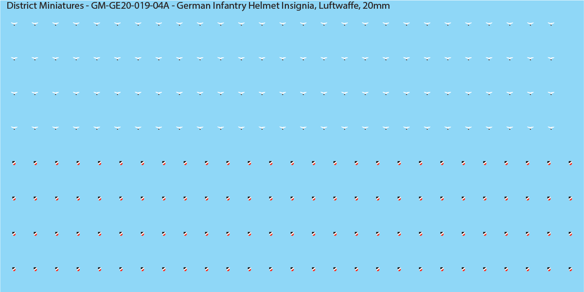 WW2 German - German Infantry Helmet Insignia (Multiple Options), 20mm Decals