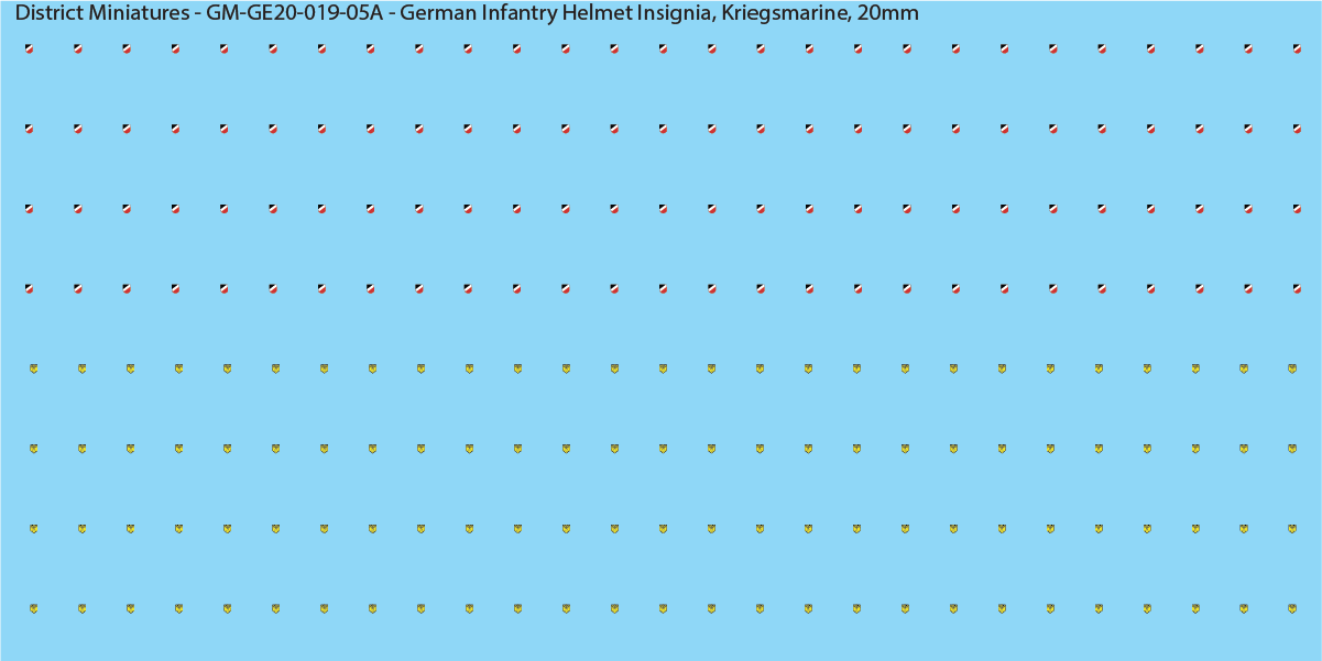 WW2 German - German Infantry Helmet Insignia (Multiple Options), 20mm Decals