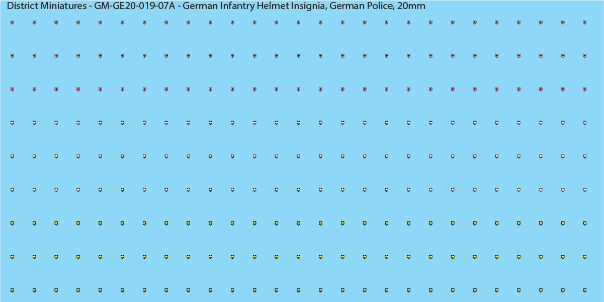 WW2 German - German Infantry Helmet Insignia (Multiple Options), 20mm Decals