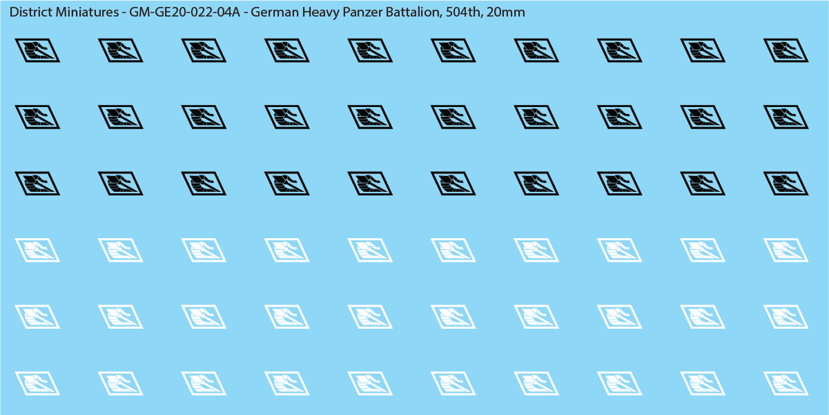 WW2 German - Heavy Panzer Battalions (Multiple Options), 20mm Decals