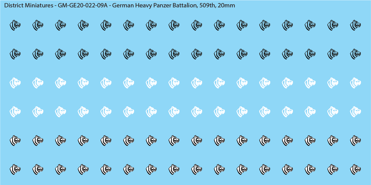 WW2 German - Heavy Panzer Battalions (Multiple Options), 20mm Decals