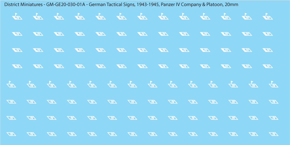 WW2 German - German Tactical Signs, 1943-1945 (Multiple Options), 20mm