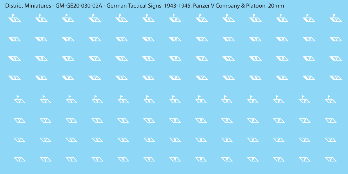 WW2 German - German Tactical Signs, 1943-1945 (Multiple Options), 20mm