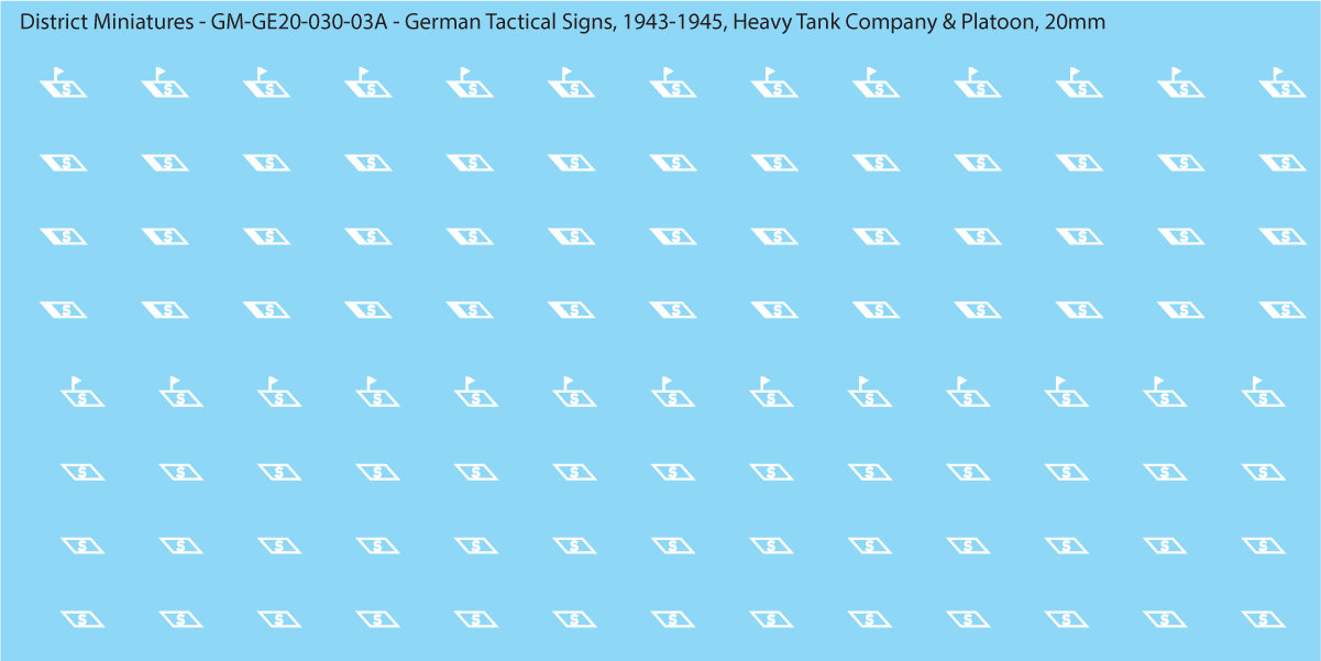WW2 German - German Tactical Signs, 1943-1945 (Multiple Options), 20mm