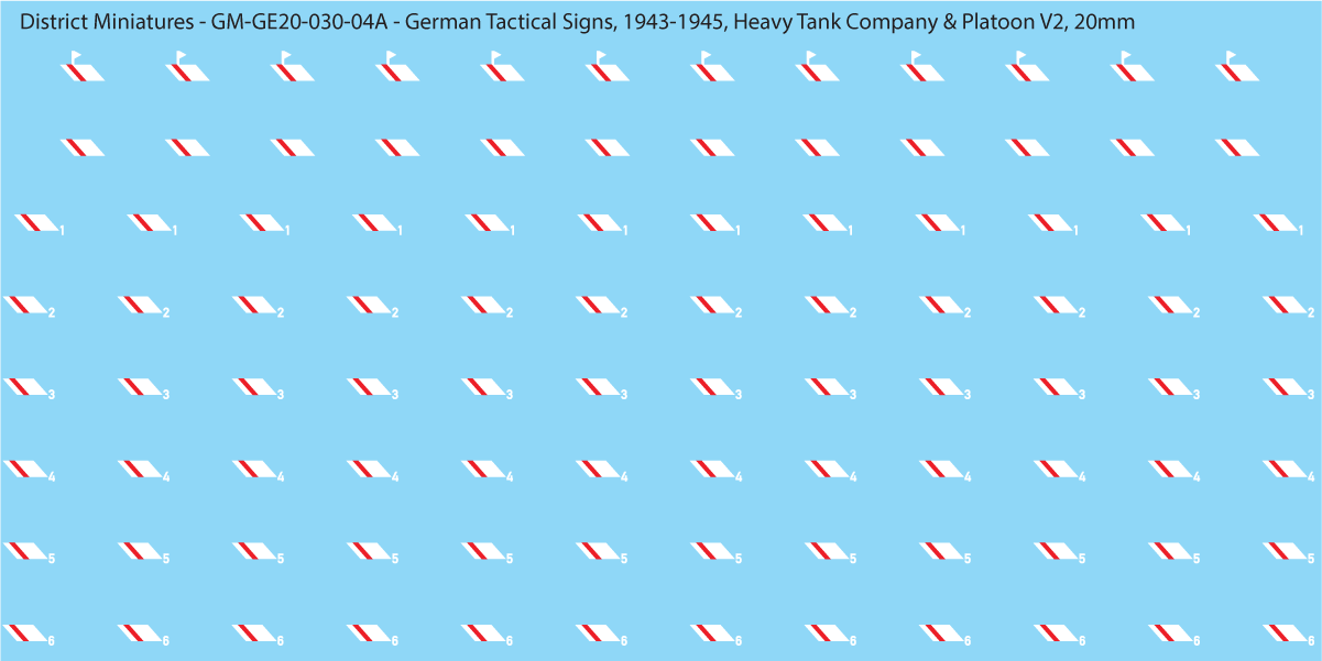 WW2 German - German Tactical Signs, 1943-1945 (Multiple Options), 20mm