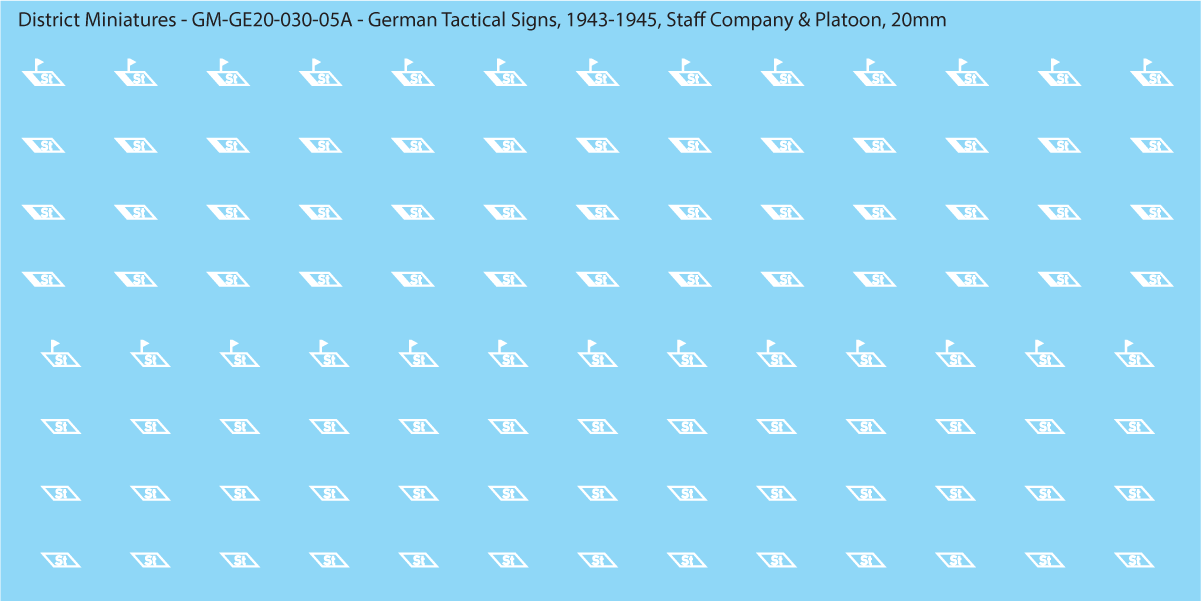 WW2 German - German Tactical Signs, 1943-1945 (Multiple Options), 20mm