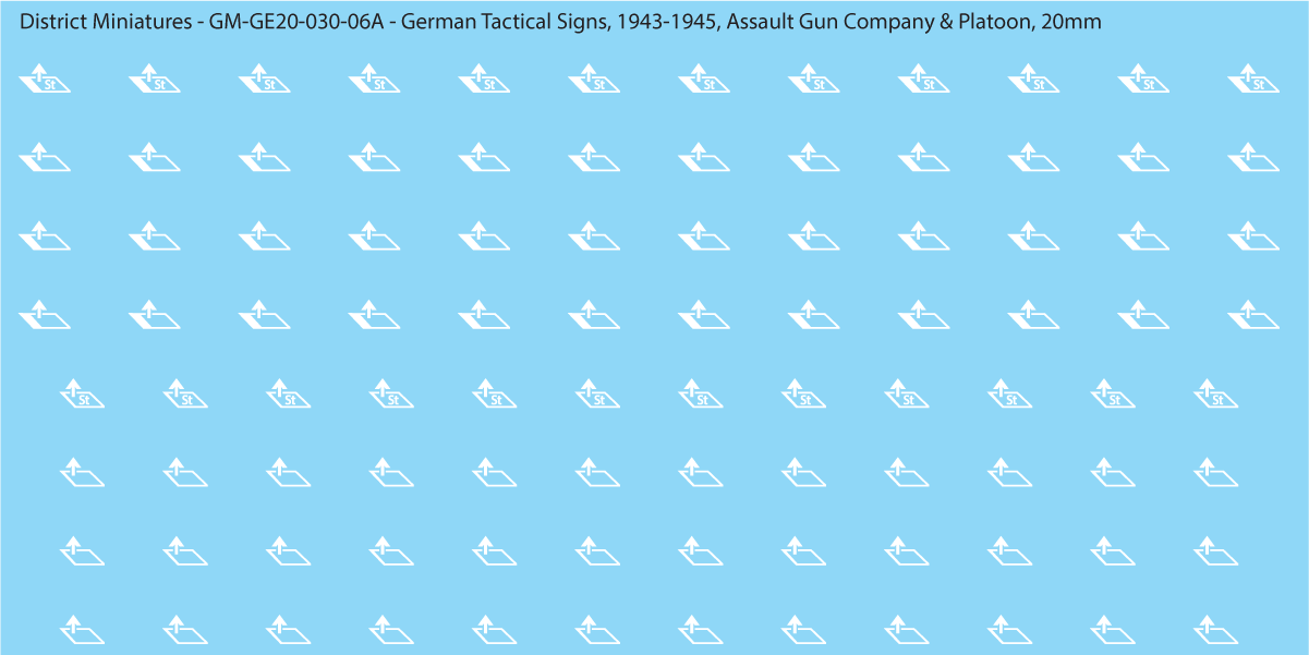 WW2 German - German Tactical Signs, 1943-1945 (Multiple Options), 20mm