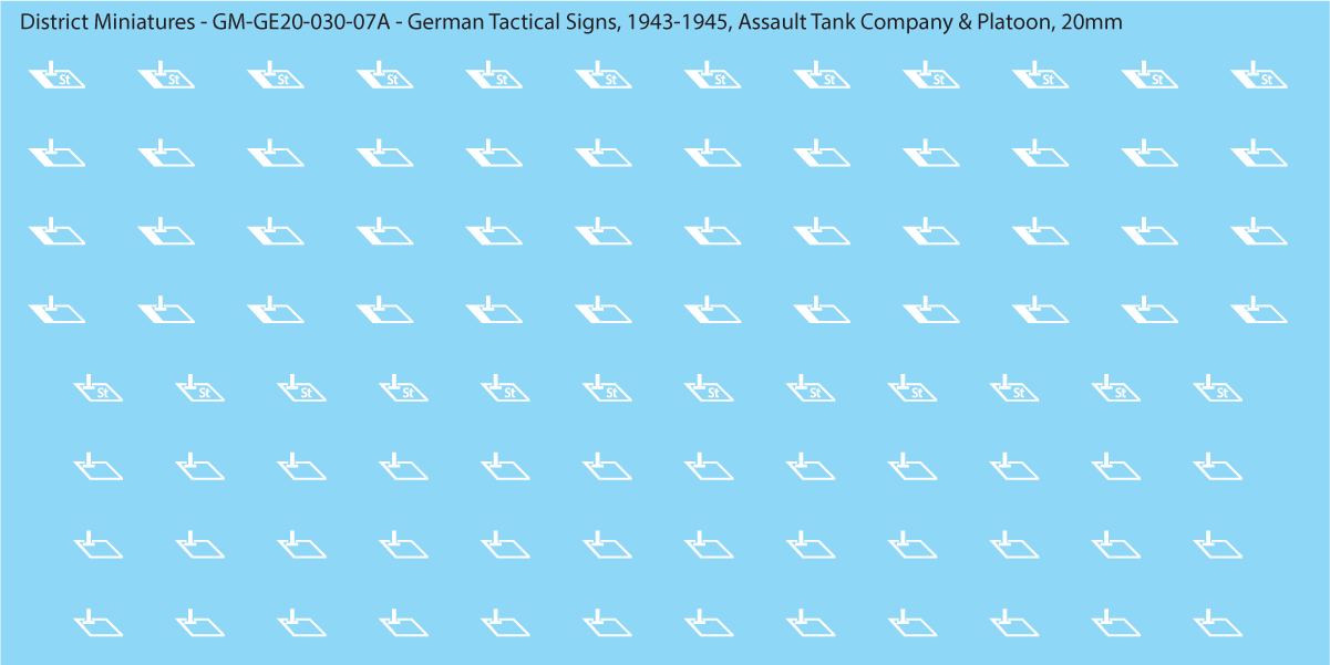 WW2 German - German Tactical Signs, 1943-1945 (Multiple Options), 20mm