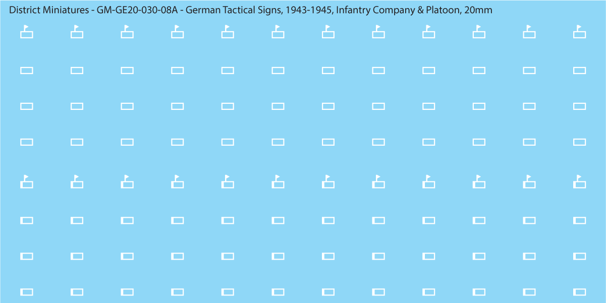 WW2 German - German Tactical Signs, 1943-1945 (Multiple Options), 20mm