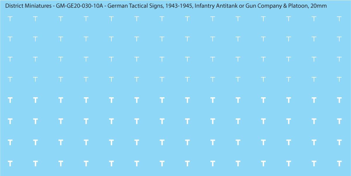 WW2 German - German Tactical Signs, 1943-1945 (Multiple Options), 20mm