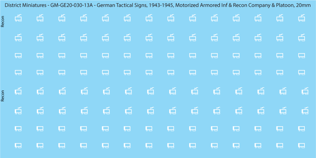 WW2 German - German Tactical Signs, 1943-1945 (Multiple Options), 20mm