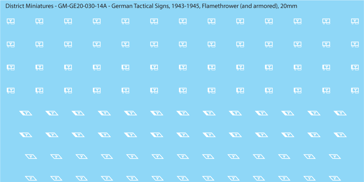 WW2 German - German Tactical Signs, 1943-1945 (Multiple Options), 20mm