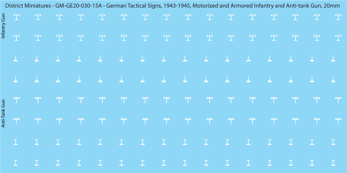 WW2 German - German Tactical Signs, 1943-1945 (Multiple Options), 20mm