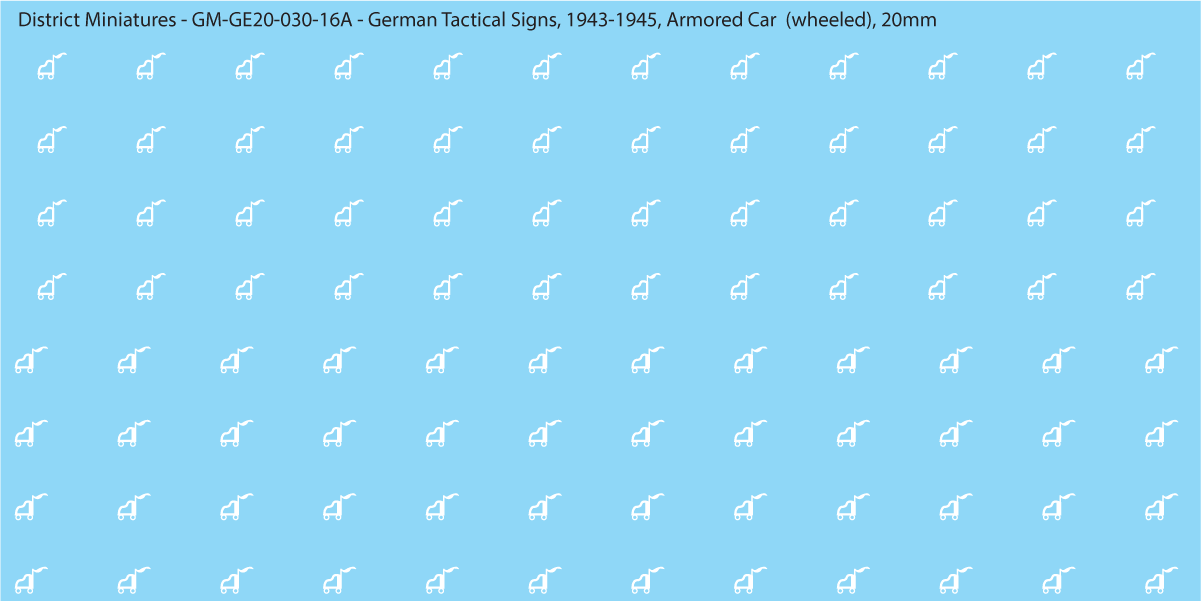 WW2 German - German Tactical Signs, 1943-1945 (Multiple Options), 20mm