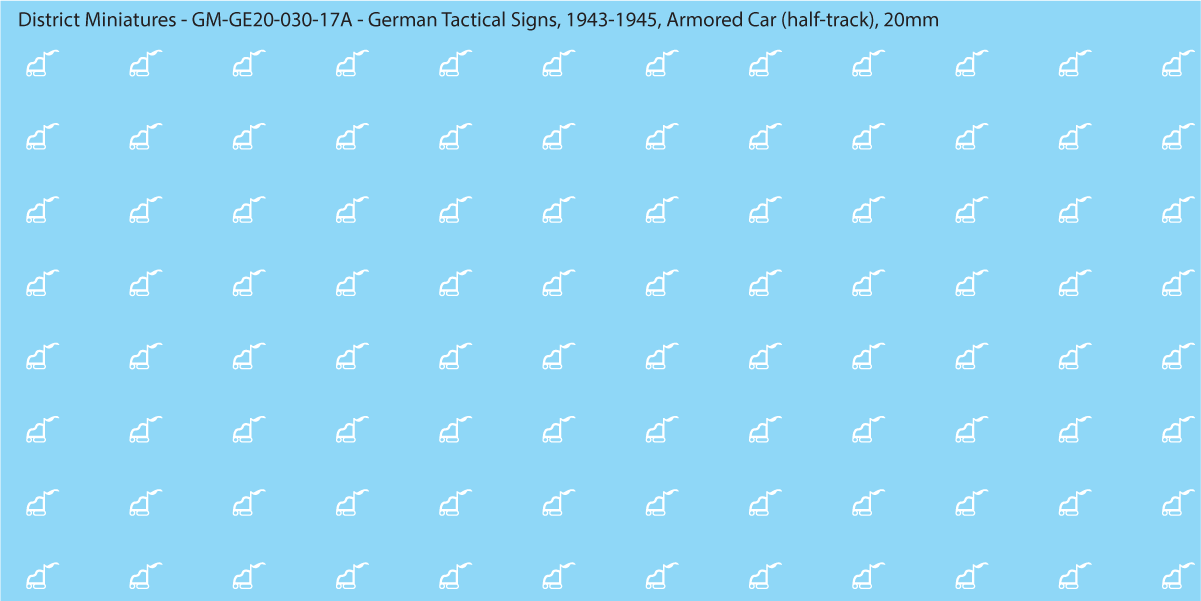 WW2 German - German Tactical Signs, 1943-1945 (Multiple Options), 20mm