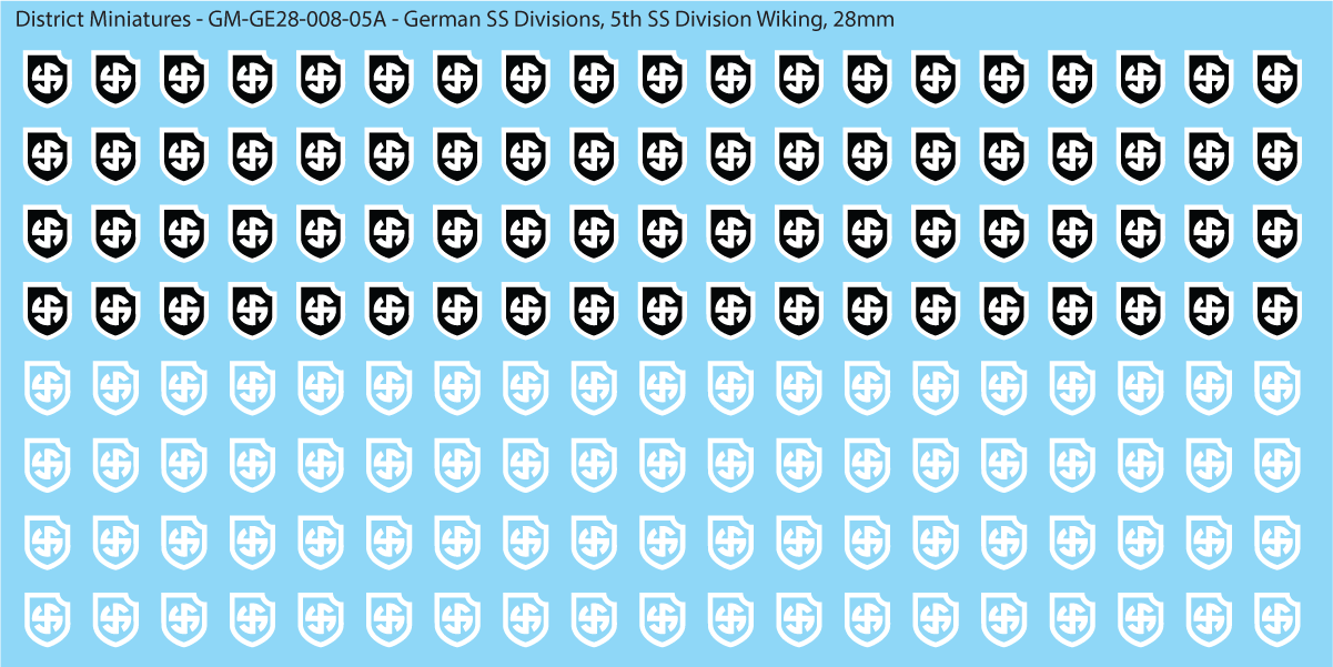 WW2 German SS Divisions, 28mm Decals