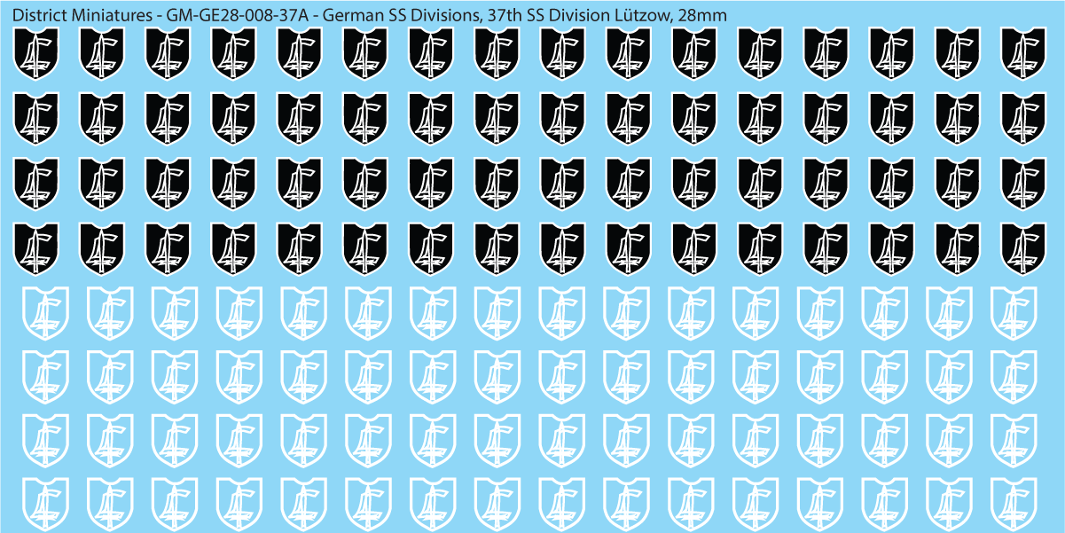 WW2 German SS Divisions, 28mm Decals