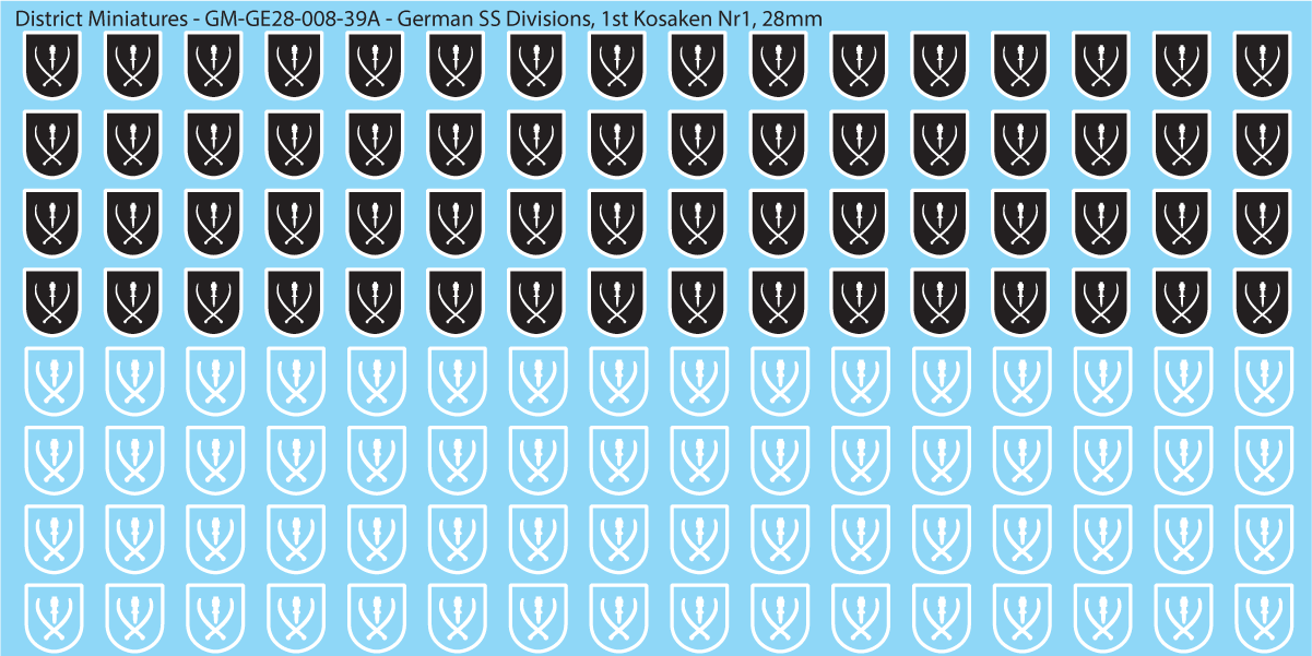 WW2 German SS Divisions, 28mm Decals