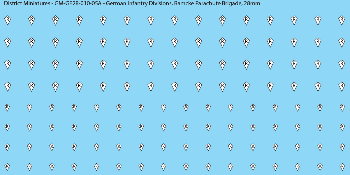 WW2 German Wehrmacht Infantry Divisions, 28mm Decals