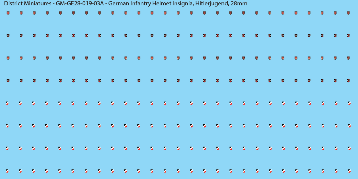 WW2 German - German Infantry Helmet Insignia (Multiple Options), 28mm Decals
