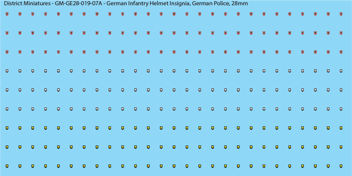WW2 German - German Infantry Helmet Insignia (Multiple Options), 28mm Decals