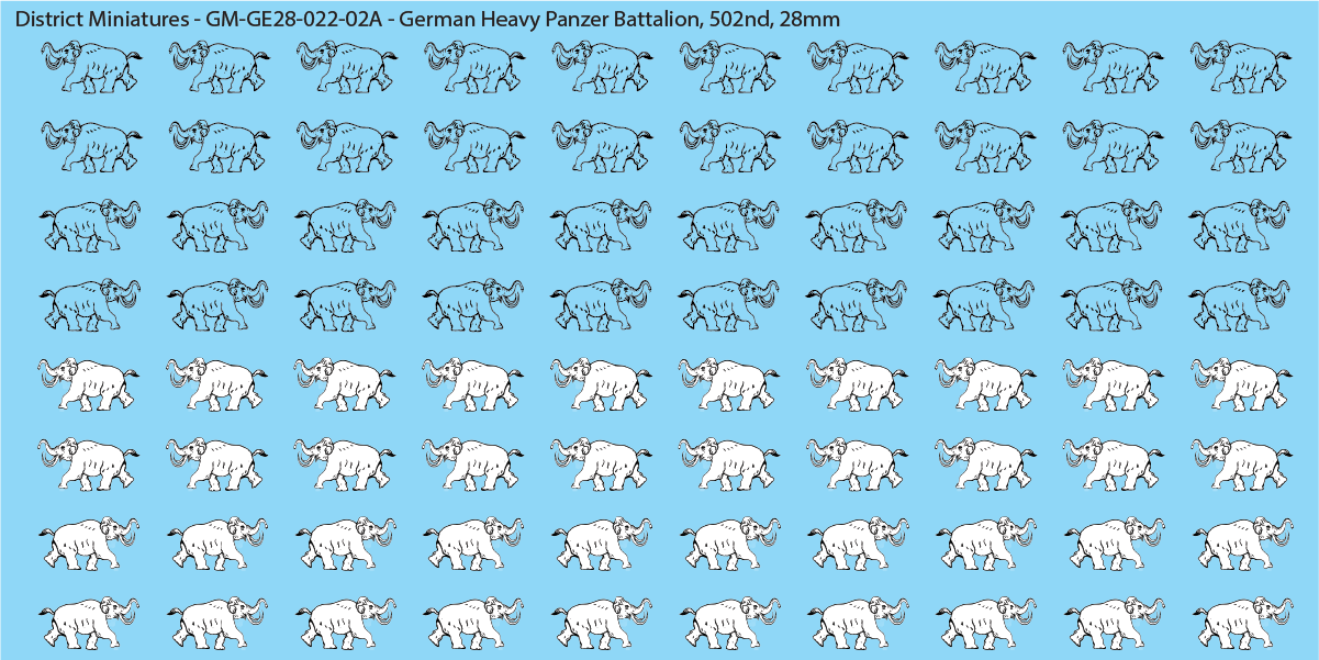WW2 German - Heavy Panzer Battalions (Multiple Options), 28mm Decals