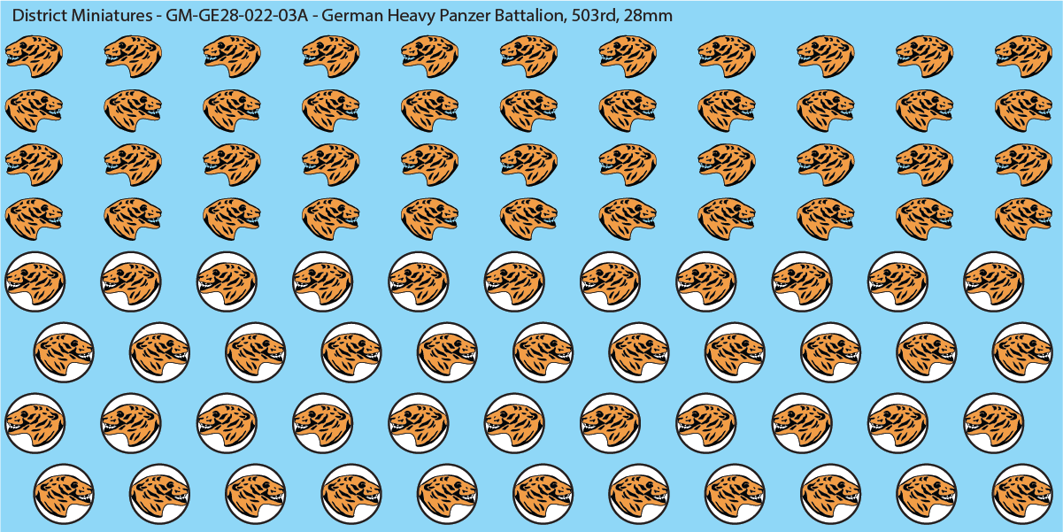 WW2 German - Heavy Panzer Battalions (Multiple Options), 28mm Decals
