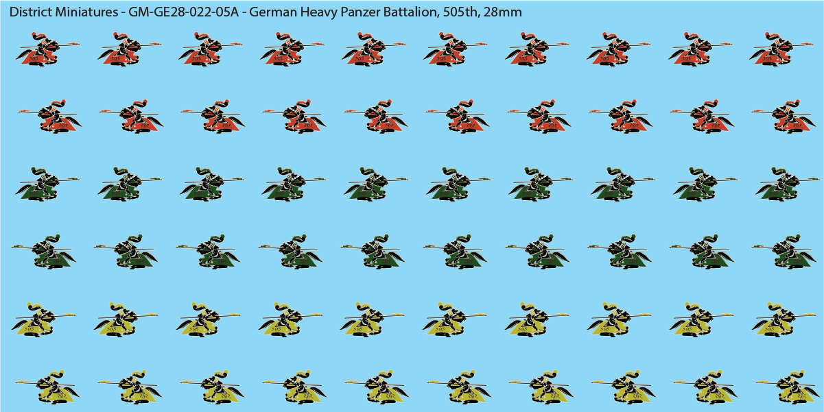 WW2 German - Heavy Panzer Battalions (Multiple Options), 28mm Decals