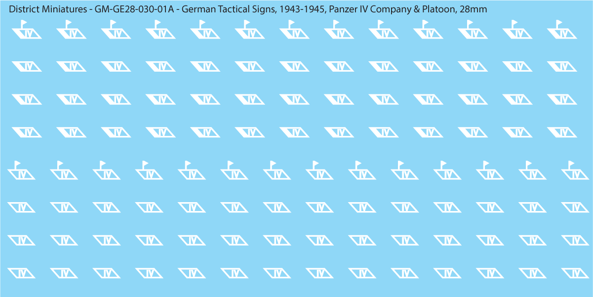 WW2 German - German Tactical Signs, 1943-1945 (Multiple Options), 28mm
