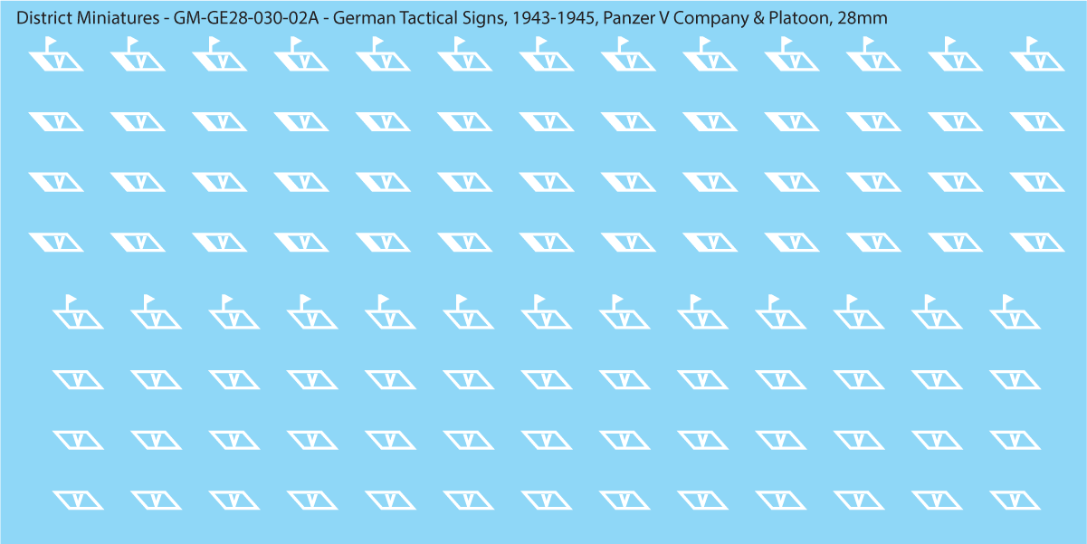 WW2 German - German Tactical Signs, 1943-1945 (Multiple Options), 28mm