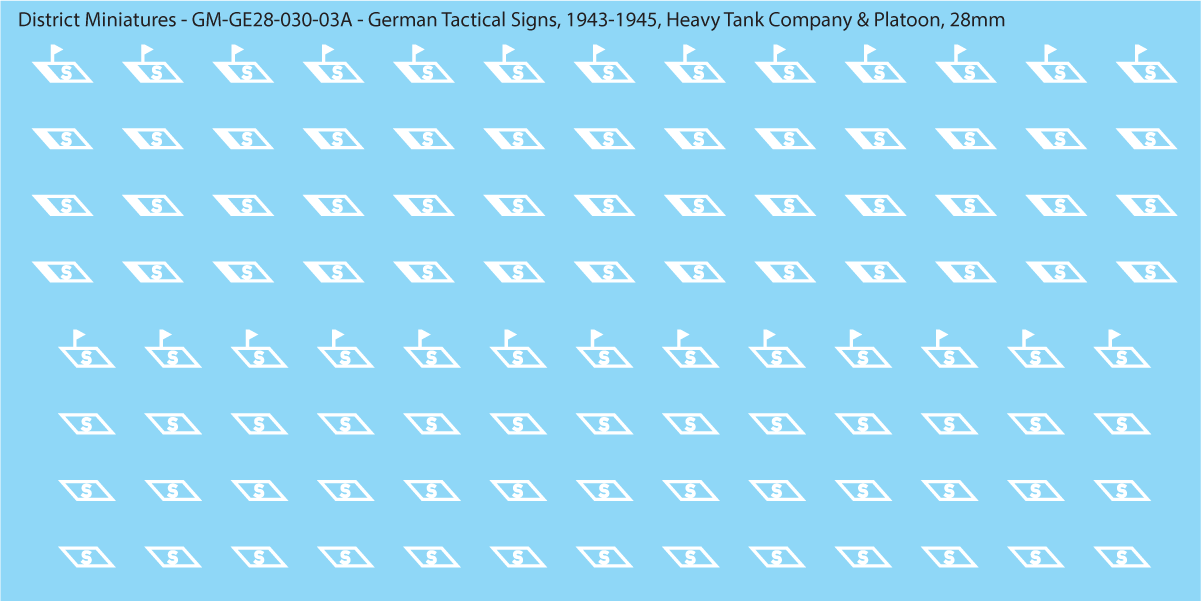 WW2 German - German Tactical Signs, 1943-1945 (Multiple Options), 28mm