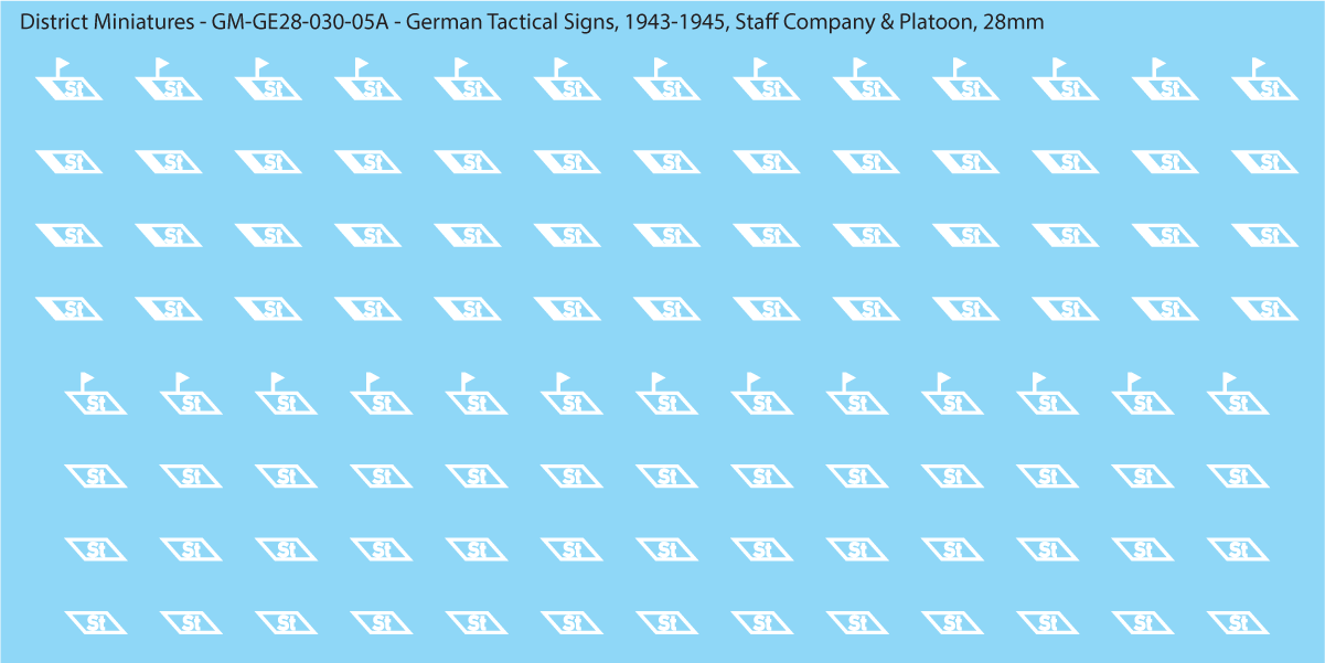 WW2 German - German Tactical Signs, 1943-1945 (Multiple Options), 28mm