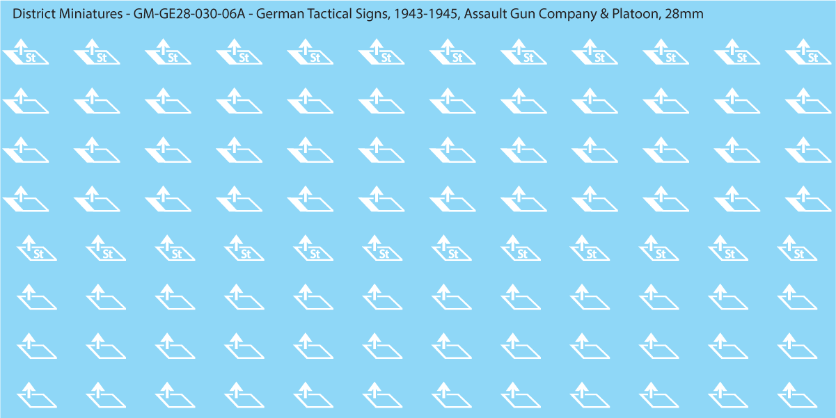 WW2 German - German Tactical Signs, 1943-1945 (Multiple Options), 28mm